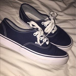 Blue low top Vans